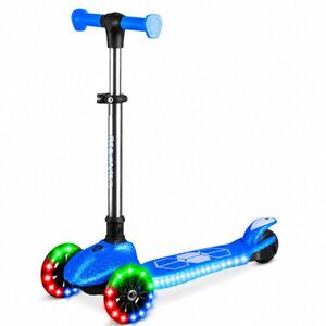 Ricokids 765902 Jelly háromkerekű roller, egyensúlyozó, LED-es kerekek, kék kép