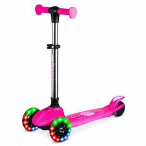 Ricokids 765901 Jelly háromkerekű roller, egyensúlyozó, LED-es kerekek, rózsaszín kép