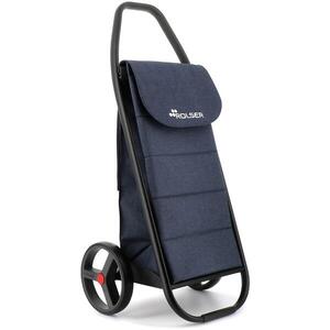 Rolser Com Tweed Polar Black Tube gurulós bevásárlótáska - kék kép
