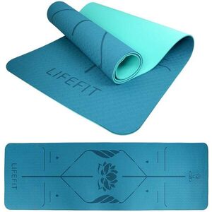 LIFEFIT YOGA MAT LOTOS DUO, 183x58x0, 6 cm, türkiz kép