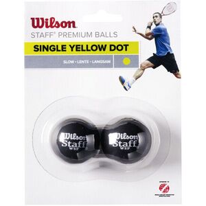 Wilson Staff Squash 2 Ball Pack Yellow Dot kép