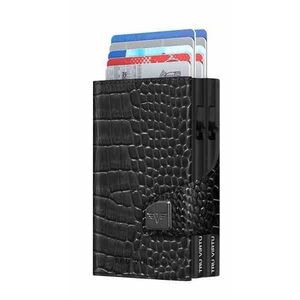 Tru Virtu Click & Slide Twin pénztárca - Croco fekete bőr kép