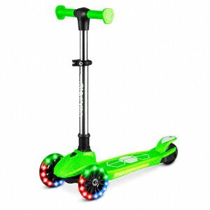 Ricokids 765900 Jelly háromkerekű roller, egyensúlyozó, LED-es kerekek, zöld kép
