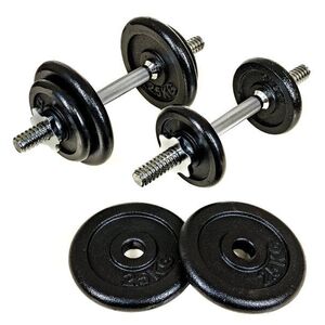 Stormred Painted Dumbbell Set 18 kg Black kép