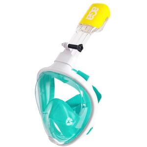 Aga DS1122 Teljes arcú snorkel maszk, S/M, fehér/türkizkék kép