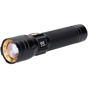 SOLIGHT Tölthető zseblámpa kijelzővel, 200 lm, zoom, Li‑ion kép