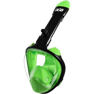 Aga DS1121 Teljes arcú snorkel maszk, S/M, fekete/zöld kép