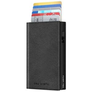 TRU VIRTU Click & Slide Sleek Bőr pénztárca, Nappa Black kép