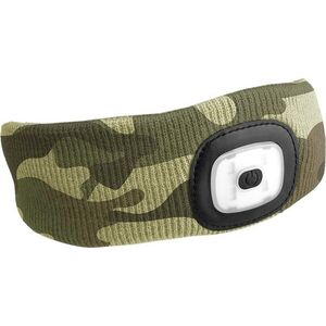 SIXTOL Fejpánt lámpával, 45 lm, tölthető, USB, univerzális méret, terepszínű kép