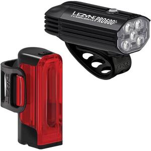 Lezyne Fusion Drive Pro 600+ / Strip Drive 300+ Pair Satin Black / Black kép