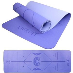LIFEFIT YOGA MAT LOTOS DUO, 183x58x0, 6 cm, kék kép