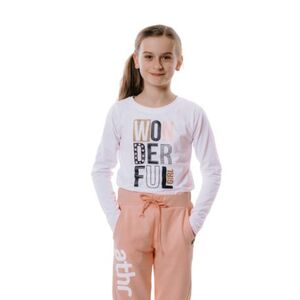 Lány hosszú ujjú póló AUTHORITY KIDS T-WONDERFUL white kép