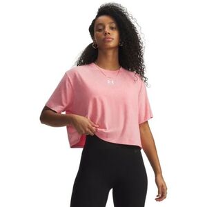 Női rövid ujjú póló UNDER ARMOUR UA Rival Boxy Tee Wash-MRN kép