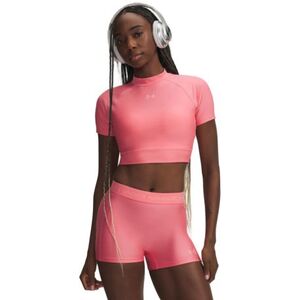 Női rövidujjú kompressziós póló UNDER ARMOUR HeatGear Crop Mock SS-MRN kép