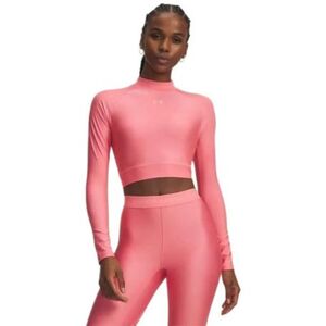 Női hosszú ujjú kompressziós póló UNDER ARMOUR HeatGear Crop Mock LS-MRN kép