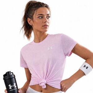 Női rövid ujjú edzőpóló UNDER ARMOUR Tech Pixelate SSC-PNK kép