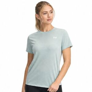 Női rövid ujjú edzőpóló UNDER ARMOUR Tech Pixelate SSC-GRN kép