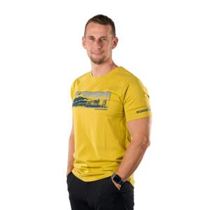 Férfi rövid ujjú túrázó póló NORTHFINDER BARTOLOM-520mustard kép