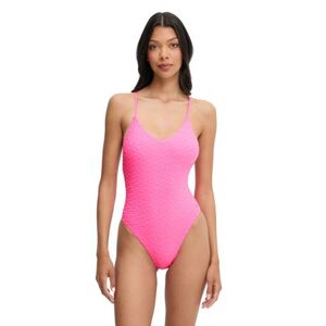 Női egyrészes fürdőruhák NIKE SWIM Swoosh Terry Towelling PINK kép