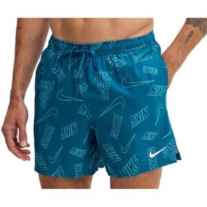 Férfi fürdőnadrág NIKE SWIM Breaker Tossed Logo 5 GREEN ABYSS kép