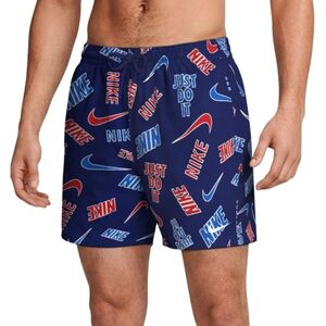 Férfi fürdőnadrág NIKE SWIM Breaker Tossed Logo 5 BLUE RED kép