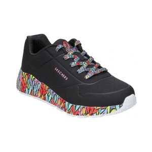 Lány szabadidőcipő SKECHERS Uno Lite JGoldCrown Subtle Love Jr black multi kép