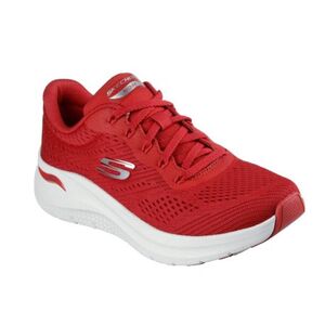 Női szabadidőcipők SKECHERS Arch Fit 2.0 Big League W red white kép