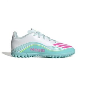 Fiú focicipők turf ADIDAS F50 Messi Club Jr TF cloud white lucid pink flash aqua kép