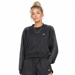 Női kapucnis pulóver ADIDAS ORIGINALS PEARL CREW BLACK kép