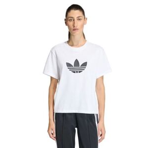 Női rövid ujjú póló ADIDAS ORIGINALS TREFOIL BOXY T WHITE BLACK kép