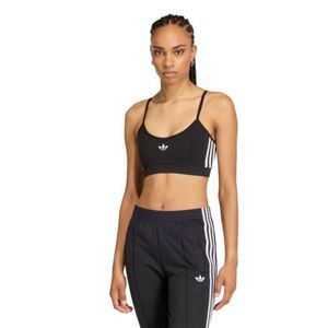Női edzősport melltartó ADIDAS ORIGINALS 3S BRALET BLACK WHITE kép