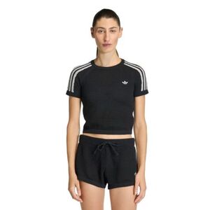 Női rövid ujjú póló ADIDAS ORIGINALS CROCHET TEE BLACK kép