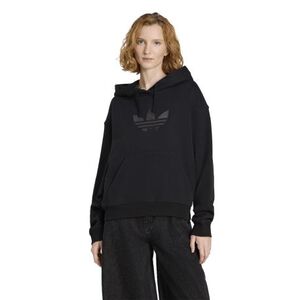 Női kapucnis pulóver ADIDAS ORIGINALS TREFOIL HOODIE BLACK kép