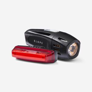 Elops Kerékpár lámpa szett, első és hátsó, USB tölthető, 300 lumen - ST 920 kép