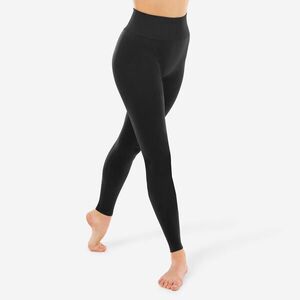 Starever Lány leggings modern tánchoz és jazzbaletthez, varrás nélküli, magasított derék, fekete kép