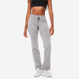 Domyos Női fitneszleggings, egyenes szabású, pamut kép