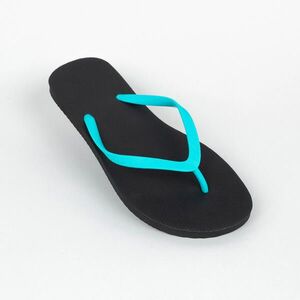 Olaian Női strandpapucs 100-as, fekete, türkizkék kép