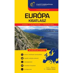 Cartographia Európa kisatlasz 1: 1 500 000 - autóatlasz kép