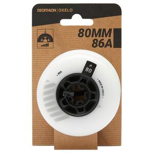 Oxelo Freeride görkorcsolyakerék 80 mm, 86A, 4 db, fehér kép