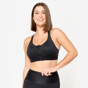 Decathlon Női sportmelltartó, cipzáros, erős tartású kép