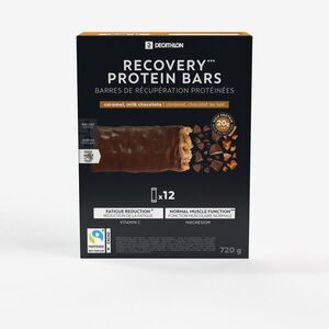 Decathlon Proteinszelet, regenerálódáshoz, csokoládé-karamell, 12 db kép