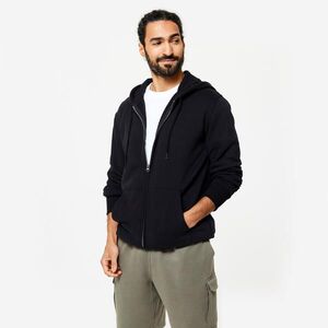 Domyos Férfi fitnesz pulóver, kapucnis, cipzáros kép