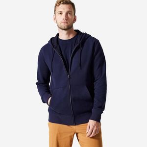 Domyos Férfi fitnesz pulóver, kapucnis, cipzáros kép