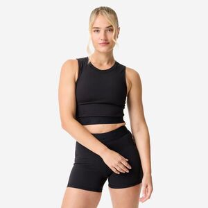 Domyos Női fitnesz crop top, gumírozott derekú kép