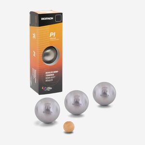 Decathlon Pétanque golyó versenyre, rozsdamentes acél, félpuha, 3 db - PI kép