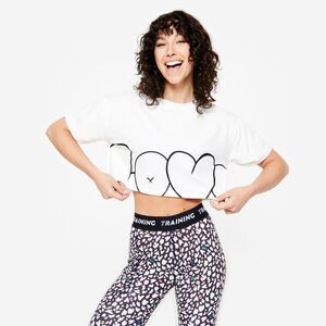 Domyos Női fitnesz crop top, loose - 500-as kép