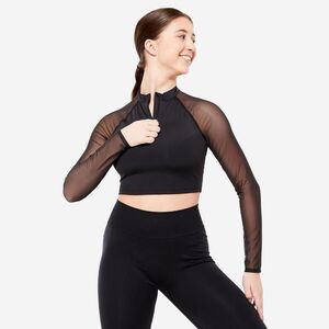 Domyos Női tánc crop top, hosszú ujjú kép