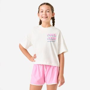 Decathlon Lány póló, pamut, oversize kép