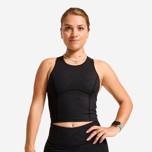 Domyos Női fitnesz ujjatlan crop top, alakformáló kép