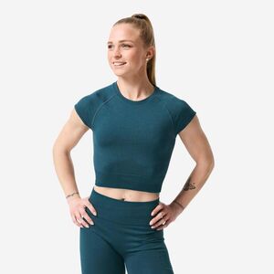 Domyos Női fitnesz crop top, varrás nélküli kép